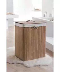 PORTA BIANCHERIA RETTANGOLARE IN BAMBOO - NATURALE.